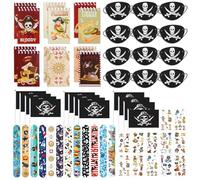 SneiDr Gadget Festa Compleanno Tema Pirati 60pcs Con Quaderni Benda Pirata