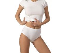 SNELLY 6 Slip Donna Midi Contenitivo con Tassello Antibatterico Art. V135 (7, Bianco)