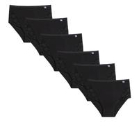 SNELLY Culotte Donna Mutande a Vita Alta Pacco da 6-9-12 Slip in Cotone Elasticizzato con Fascia Alta e Inserti in Pizzo Laterali E123 Intimo di Marca Sexy Pratico Comodo