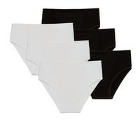 SNELLY Midi Contenitivo Donna in Cotone Elasticizzato con Lavorazione ThreeStitch V489 Pacco da 6-9-12 Slip Bianco o Nero Taglia S M L XL Intimo Comodo scolpisce Pancia e Glutei Senza costringere