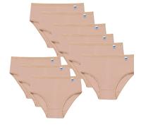 SNELLY Midi Donna Basic Mutande a Vita Media Cotone Elasticizzato E395 Aderisce alla Pelle, Intimo Pratico e Comodo, Sensazione Pulito e Benessere (n°6 (Taglia XL), 9 Slip Color Pelle)