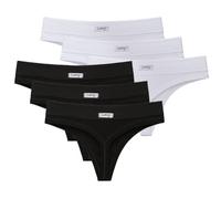 SNELLY Perizoma Donna con Fascia Alta in Morbido Cotone e Modal Pacco da 6-9-12 Slip Bianco o Nero M1802 Taglia XS S M Intimo di Marca, Comodo, Sexy, Elasticizzato Che Dona Freschezza e Benessere