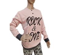 Snelly Pigiama da donna lungo girocollo tre bottoni in pile leggero animalier