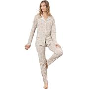 SNELLY Pigiama Donna Lungo Serafino 100% Caldo Cotone Invernale,CL512