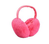 SNGUOQ 1 paio di paraorecchie in peluche morbido, invernali, caldi, pieghevoli, in pelliccia tinta unita, protezione for esterni Per Lo Sci, Il Ciclismo(Rose Red)
