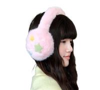 SNGUOQ 1 paio di paraorecchie in peluche pieghevoli e spessi a forma stella, for tenere al caldo le orecchie, for donne ragazze Per Lo Sci, Il Ciclismo(Pink)