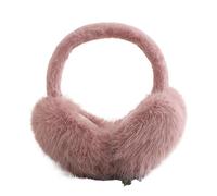 SNGUOQ 1 paio di paraorecchie invernali in peluche, portatili, pieghevoli, soffici e caldi, for donne uomini Per Lo Sci, Il Ciclismo(Pink)