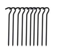 SNGUOQ 20pcs 18cm picchetti in Lega di Alluminio con Ganci da Giardino chiodo a Terra for Amaca Campeggio Guyline Tenda baldacchino doppiotetto per Campeggio E Outdoor(Black)