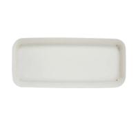 SNGUOQ 5 Pezzi di Vassoio Rettangolare in plastica for Piante, sottovasi, for Fiori, vasi da Interno ed Esterno per Giardini, Cortili(White,14x30cm)