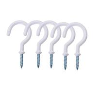 SNGUOQ 50 ganci da soffitto con spalla avvitabile for impieghi gravosi, for tazze, parete Per Appendere Piante(1 inch white)