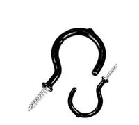 SNGUOQ 50 ganci da soffitto neri avvitabili for tazze 1/2"-1" in acciaio al carbonio for in legno e cartongesso con tasselli Per Appendere Piante(1/2 inch 30pcs)