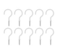 SNGUOQ 50 pezzi ganci a vite for soffitto in ferro, a resistenti for esterni, interni, garage, forniture for la casa Per Appendere Piante(WHITE)