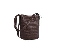 SNGUOQ Borsa a secchiello intrecciata a mano da 1 pezzo a tracolla a donna a in pelle vegana Borse viaggio e portamonete Per Viaggi,Vacanze(Dark Brown)