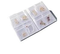 SNGUOQ Borsa portaoggetti trasparente for gioielli, album antipolvere, porta collane, orecchini, anelli, libri, organizer portatile da viaggio for Per L'uso Quotidiano(Color1)