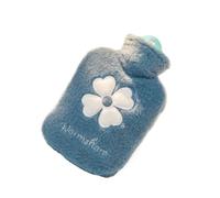 SNGUOQ Cintura Ad Acqua Calda 2PCS Flannel Hot Water Bottle Hand Warmer Winter Cute Water Bottle for Girls Portable Waist Hand Bed Warm Bottles 500/1000ml Borsa dell'Acqua Calda in Gomma(Blue 1000ML)