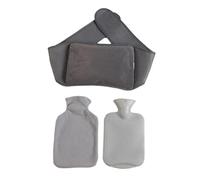 SNGUOQ Cintura Ad Acqua Calda Winter Water Bottle Belt Waist Hand Warmer Hot Water Bottle Belt Hot Water Bag Soft Plush Hot Water Cover for Abdomen Borsa dell'Acqua Calda in Gomma(Grey-240g)