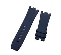 SNHHNSW 28 mm Zwart Blue 15703 Nature in gomma in gomma Uomo da guardia della fascia orologi Cinda della fascia compatibile con AP e Piguet Belt Logo Strumenti