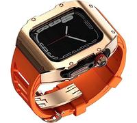 SNHHNSW 49mm Mod Kit Stainless Steel Watch Case & Rubber Band,For Ultra 49MM,Titanium Frame Soft Sport Watch Strap And Metal Buckle Rm Style Watch Accessories for Men Women