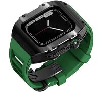 SNHHNSW 49mm Mod Kit Stainless Steel Watch Case & Rubber Band,For Ultra 49MM,Titanium Frame Soft Sport Watch Strap And Metal Buckle Rm Style Watch Accessories for Men Women