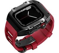 SNHHNSW 49mm Mod Kit Stainless Steel Watch Case & Rubber Band,For Ultra 49MM,Titanium Frame Soft Sport Watch Strap And Metal Buckle Rm Style Watch Accessories for Men Women