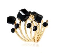 SNHHNSW Big Crystal Crystal Dichiarazione Anello nuziale per donne Birthstone Balli Cubic Zirconia Fashi