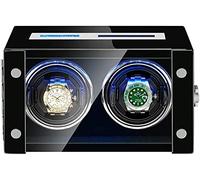 SNHHNSW Chandelier Automatic Double Watch Winder Box Wooden with Touch Panel Display Screen Flexible Watch Pillows Remote Control Accessories Chandelier