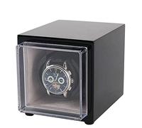 SNHHNSW Chandelier Automatic Single Watch Winder 1+0 Quiet Motor 5 Rotation Modes Storage Display Case Box (A) Chandelier