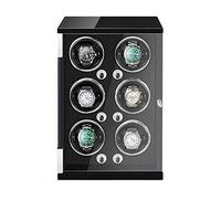 SNHHNSW Chandelier Automatic Watch Winder Box 6 Built-in Light Adjustable Watch Pillows 5 Rotation Mode Setting Quiet Motor Accessories (Color : White) Chandelier