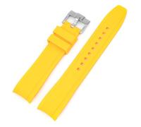 SNHHNSW Cinta di silicone per la fascia d'oro dell'arco di estremità curva dei cittadini per per un braccialetto impermeabile morbido 20mm 22mm