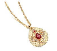 SNHHNSW Collana di lusso colore marocchino lungo la collana a ciondolo per donne fiore di caftano gioielli etnici indiani, collana domestica