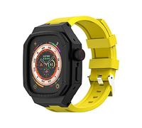 SNHHNSW Coperchio d'oro in metallo e kit Mod di cinghia di orologio in silicone ， per braccialetti di sostituzione Ultra 8 da 49 mm.