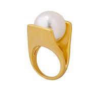 SNHHNSW Exageted Pearl Dichiarazione Banda Anello in acciaio inossidabile in acciaio Y a forma di anelli grandi per le dita personalizzate Fit per le donne Regali regalo di compleanno natalizi