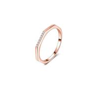 SNHHNSW Fede di nozze per donne Moissanite, anello di fidanzamento del matrimonio/rosa forma rotonda esagono con gioielleria