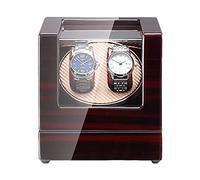 SNHHNSW Lampadario vento automatico dell'orologio, scatola automatica a doppio orologio con vernice a piano leggero blu finitura automobilistica silenziosa e alimentata a batteria, lampadario G