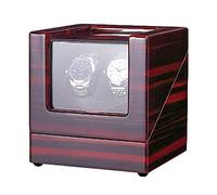 SNHHNSW Lampadario vento automatico dell'orologio, scatola automatica a doppio orologio con vernice a piano leggero blu finitura automobilistica silenziosa e alimentata a batteria, lampadario G