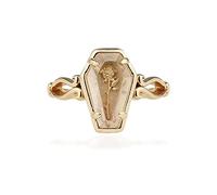 SNHHNSW Rose Flower Coffin Open Rings Punk Dichiarazione di vampiri gotici per donne uomini regolabili ad anello di dito alla moda hip hop halween cosyplay accessori regalo natale ...