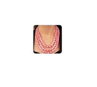 SNHHNSW Vintage 1920s Large Collar Choker Necklace & Earring Set - Simulated Pearl Statement & Multi Strand Chunky Pearls Costume for Wedding or Special Occasion