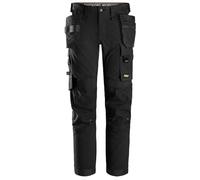 Snickers 6275 - Pantaloni da lavoro elasticizzati a 4 vie, con tasca e fondina, colore: nero