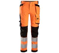 Snickers AllroundWork Hi-Vis workitshose w. Tasche per fondina, cl. 2 HV-Arancione-Nero 152