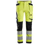 Snickers AllroundWork Hi-Vis workitshose w. Tasche per fondina, cl. 2 HV-giallo-marino 146