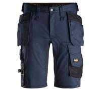 Snickers AllroundWork Stretch Arbeitpantaloncini con tasche a fondina Navy-Nero 60