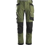Snickers AllroundWork Stretch Arbeitshose wit Tasche per fondina Khaki/grigio/nero 50