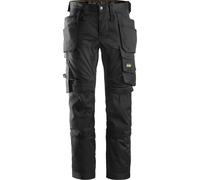 Snickers AllroundWork Stretch Arbeitshose wit Tasche per fondina Marrone/nero 54