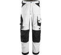 Snickers AllroundWork Stretch Loose Fit Lavoroitpantaloni bianco/nero 88