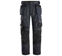 Snickers AllroundWork Stretch Loose Fit Workitpantaloni w. Tasche a fondina, EN 14404 acciaio grigio-nero 200