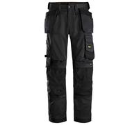 Snickers AllroundWork Stretch Loose Fit Workitpantaloni w. Tasche a fondina, EN 14404 Nero 212