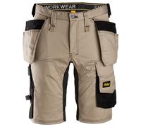 Snickers AllroundWork stretch workitsshorts w. holster pockets khaki-nero 52