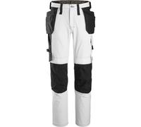 Snickers Arbeitshose AllroundWork Full Stretch Trousers wit tasche a fondina Bianco/Nero 154