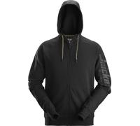 Snickers Arbeitspullover Logo Hoodie mit Ziprschluss Black 3XL