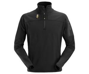 Snickers Body Mapping Micro Pullover in pile con ½ ziprschluss Nero 3XL